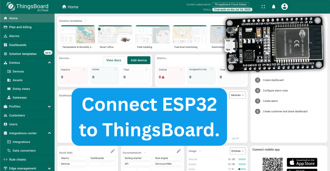 How to Connect ESP32 with ThingsBoard
